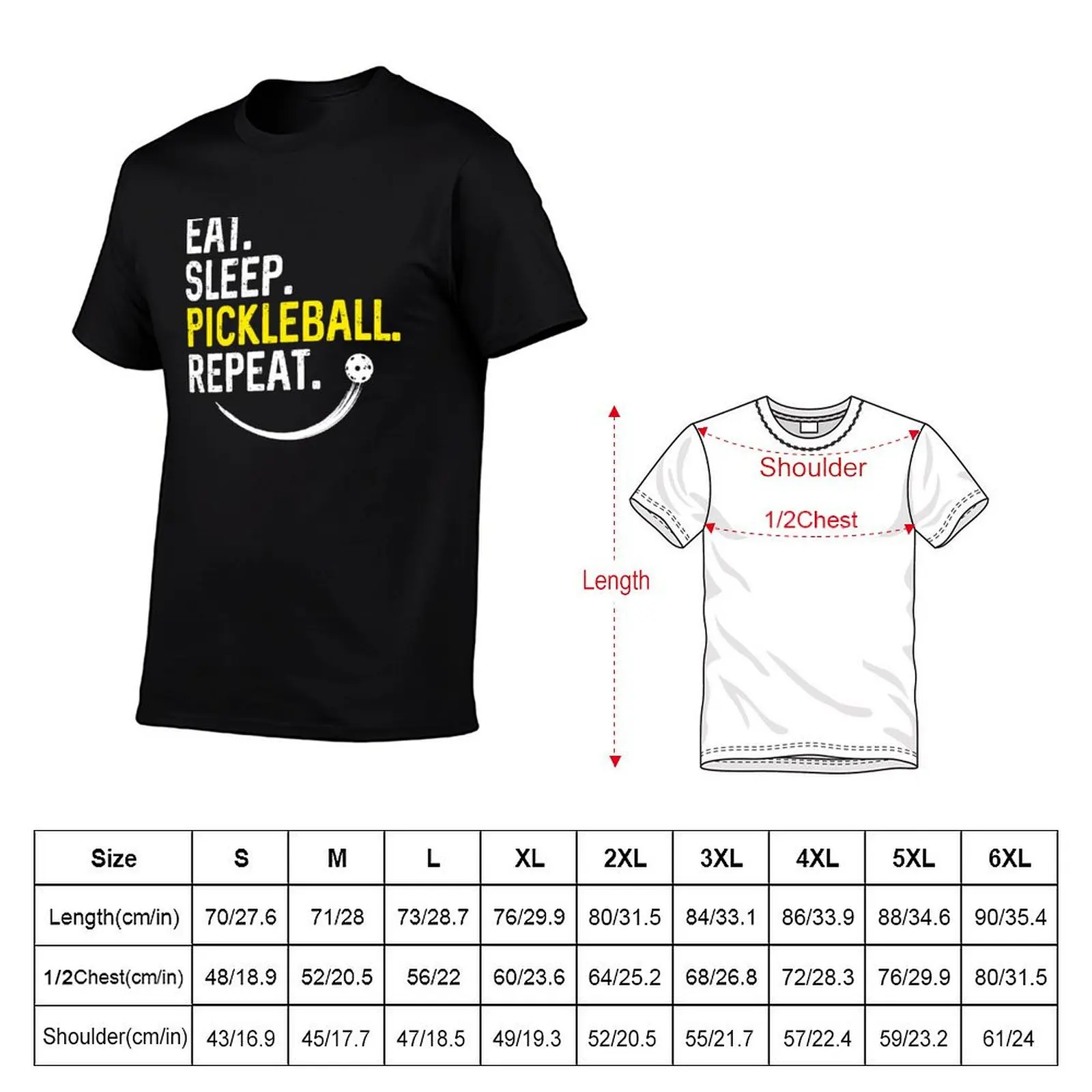 Eat Sleep Pickleball Repeat Lover Funny Quote Gift for Player T-Shirt