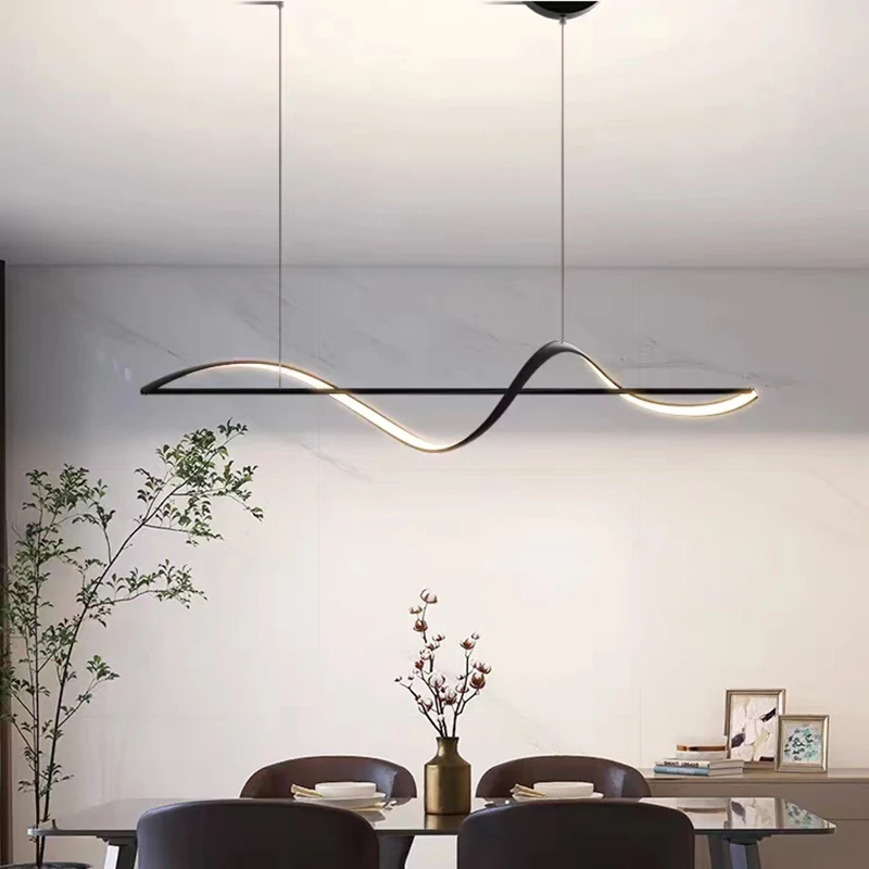 NEO Gleam 120cm Modern Aluminum Led Pendant Lights For Kitchen Island Dining Table Office Bar Fixtures Hanging Pendant Lamp