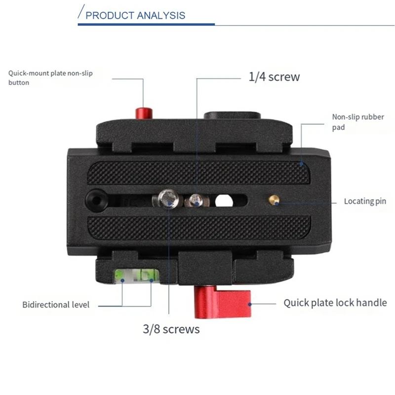 Quick Release Plate Manftu 577 500 701 P200 Clamp Adapter Replacement Practical Aluminium Camera Tripod Kit