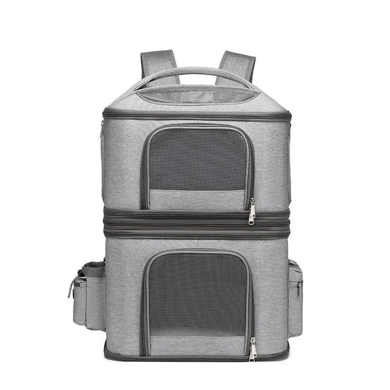 

Super Large Capacity Portable Cat Backpack Double Layer Foldable Pet Carrier for Outings and Space-Conscious Owners