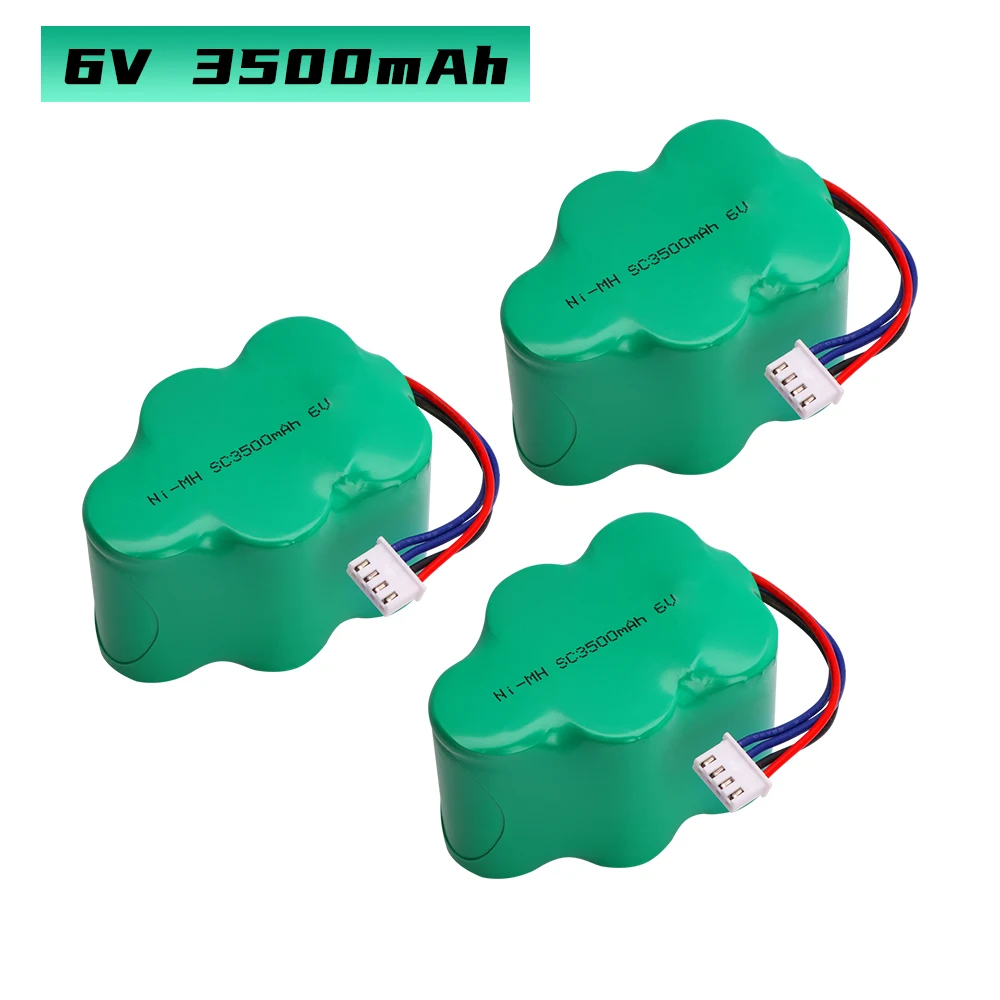 Bateria robô aspirador de pó 6v ni-mh 3500mah para 620 710 d73 d76 ecovacs lp43sc 3300p5 se encaixa cod rb001 cen630 tbd71 etc.
