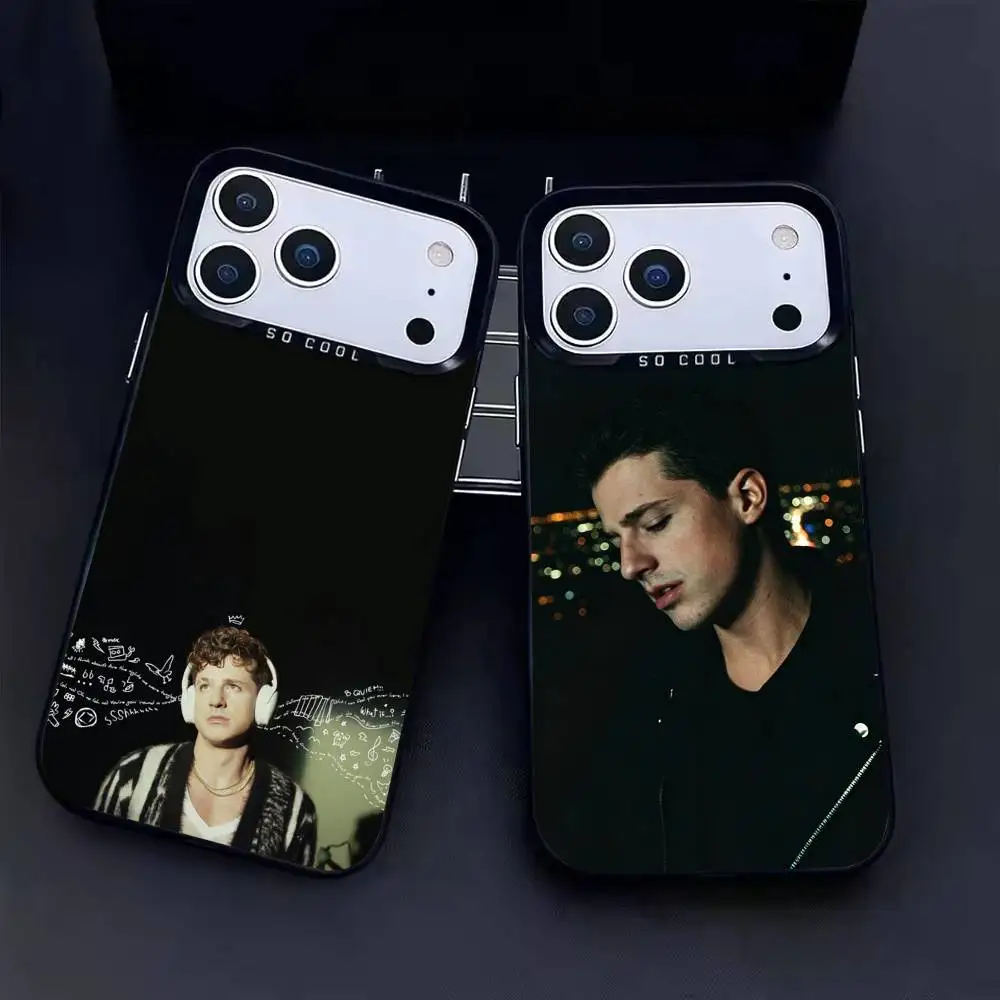 

Singer Charlie Puth Phone Case For iPhone17, 16,15,14,13,12 Pro Max Black Candy Matte Shockproof Cover