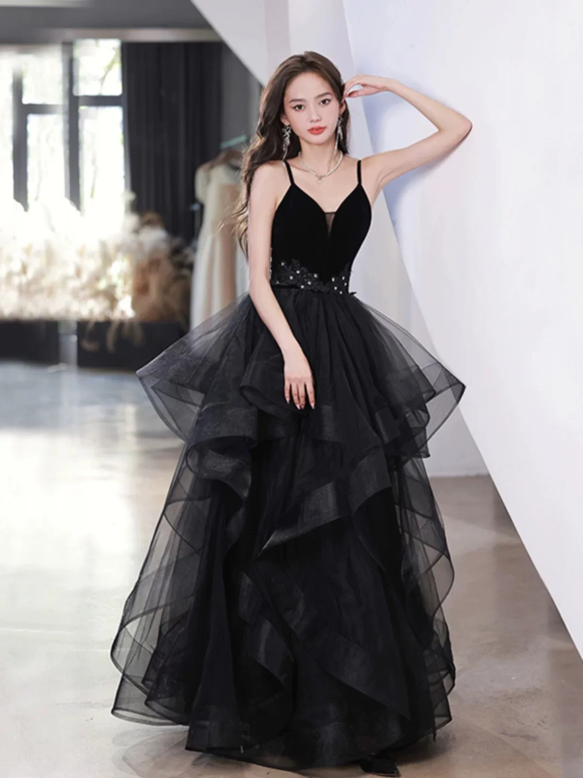 Hot sale No.19 evening dress for women 2024 new style temperament lady dress high-end party toast dress