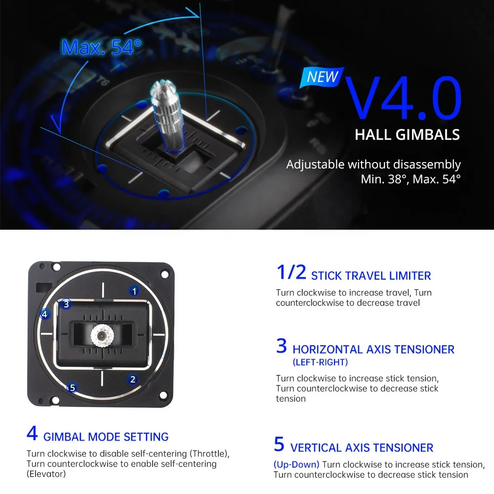 RadioMaster TX16S MKII V4.0 16CH 2.4G Hall Gimbals Transmitter Remote Control ELRS 4in1 Support EDGETX OPENTX for RC view 3