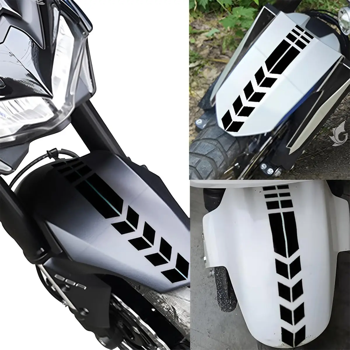 Motorcycle Arrow Stripe Stickers Fender Paste Universal Waterproof Oilproof Reflective Motorbike Tape Decal Moto Accessories