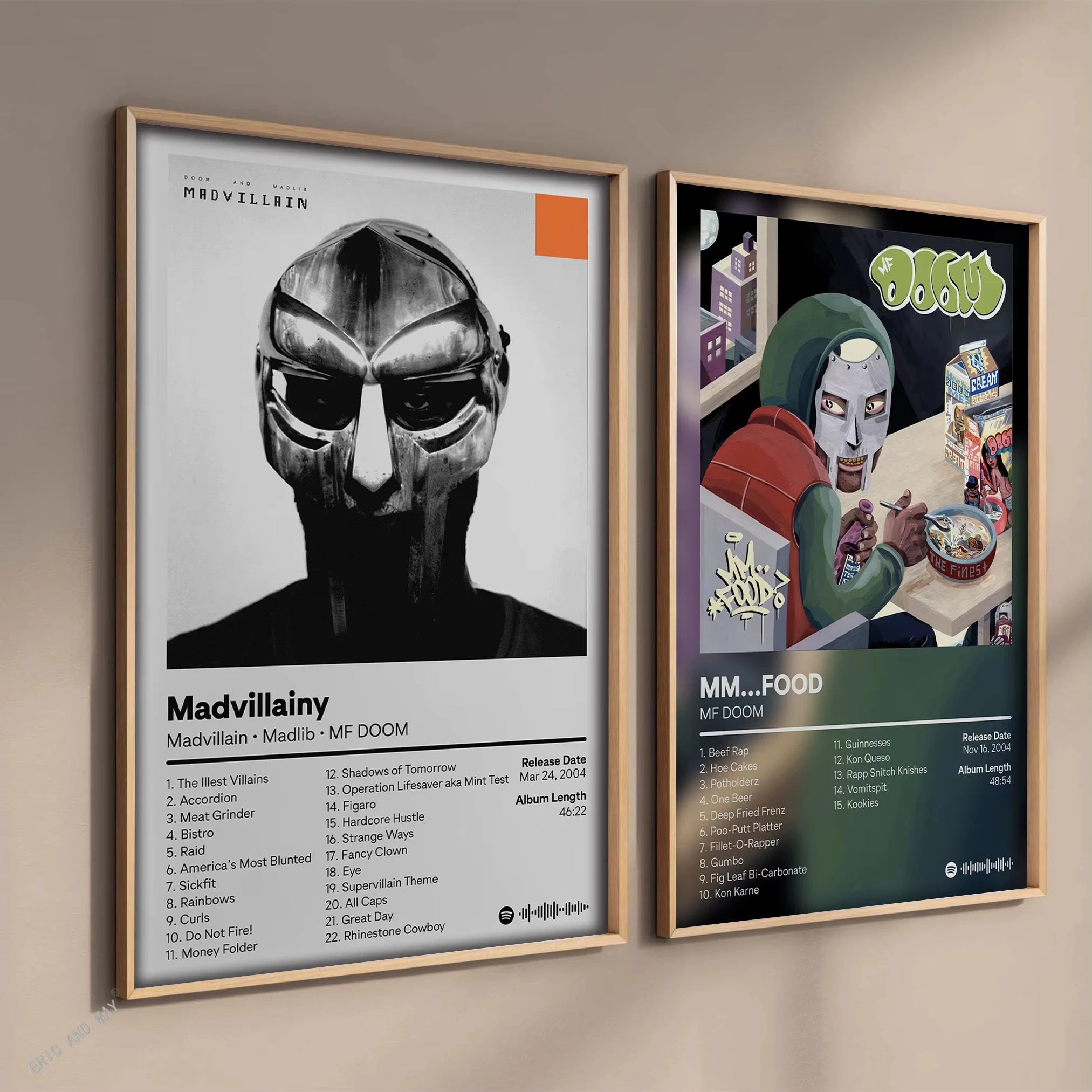 Pop Rap Music Album Cover Artist MF DOOM Poster Aesthetic Rapper Hip Hop Rock Madvillainy Canvas Wall Art Home Room wall Decor