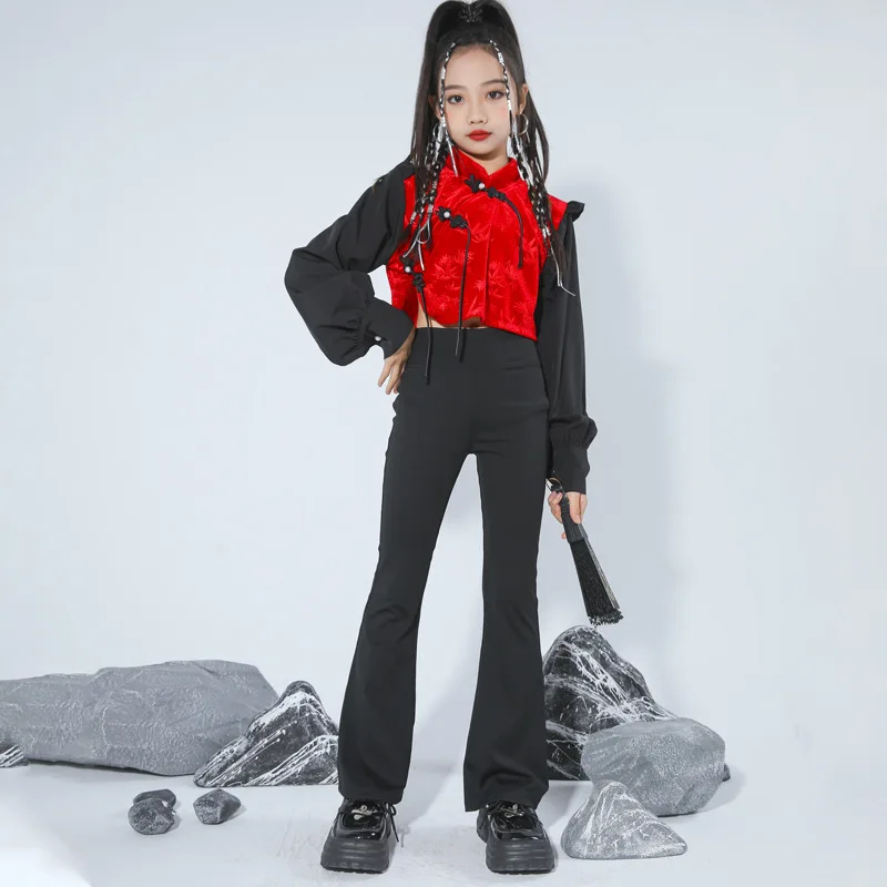 Kinderkostüme im chinesischen Stil, klassischer Tanz, Straßentanzkostüme für Kinder, Jazzkleidung für Mädchen