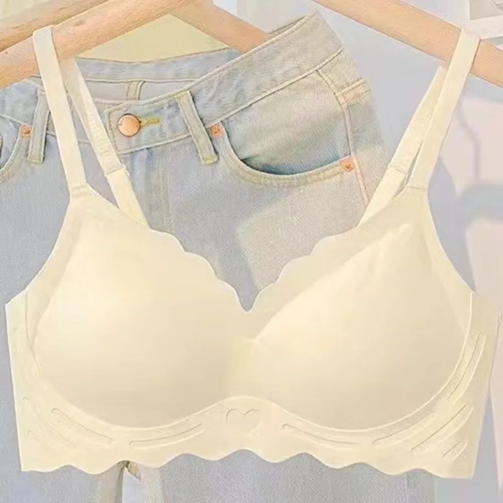 

Close-fitting Seamless Deep V Bra Shockproof Lingerie Brassiere for Women Adjustable Anti-sagging Summer Thin Underwear Running