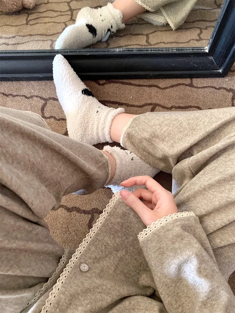 

Комплекты пижам женские скромные из полиэстера, больших размеров, для фестивалей, милые, для взрослых, с рюшами, влагоотводящие, с капюшоном, без рукавов, полной длины, осенние