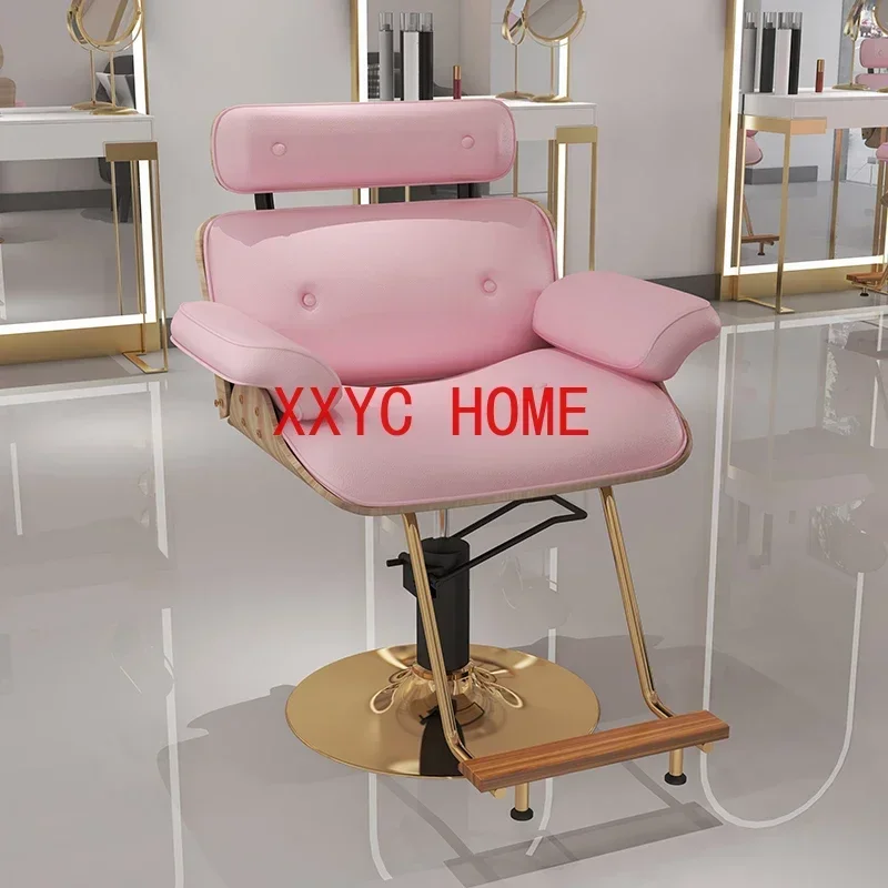 

Stylist Luxury Aesthetic Golden Barbers Armchair Rotating Mocho Cadeira Equipment MQ50BC