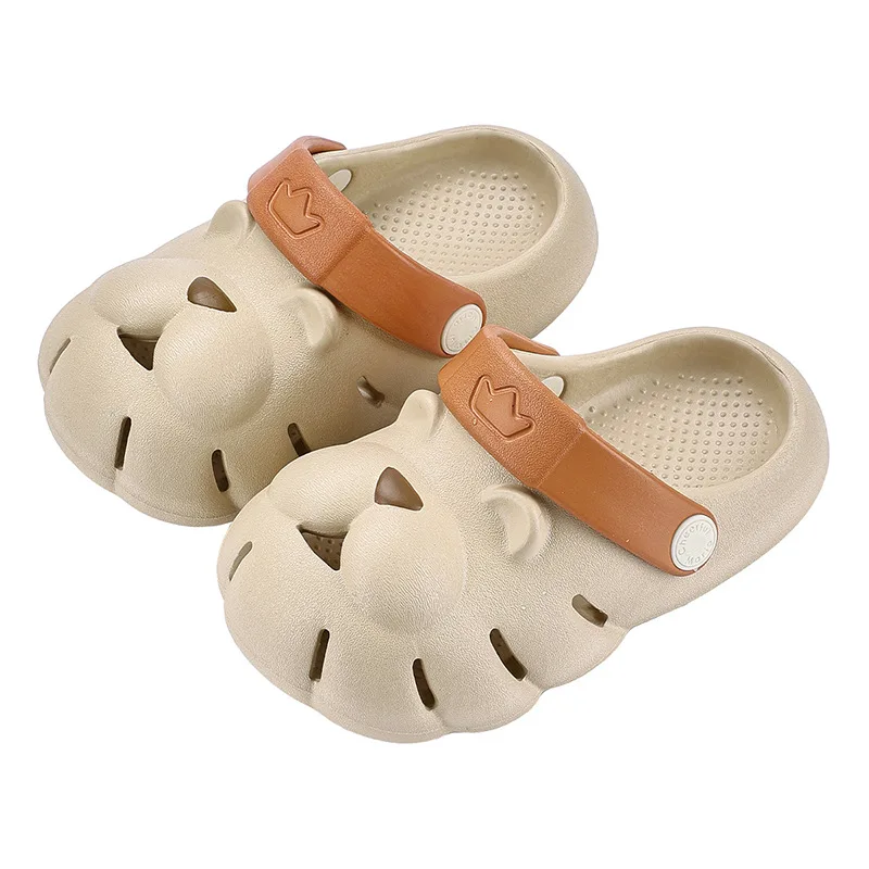 Baby Boys Girls Sandals 2026 New Cartoon Lion Kids Garden Shoes Clogs Summer Outdoor Non Slip EVA Beach Casual Slippers