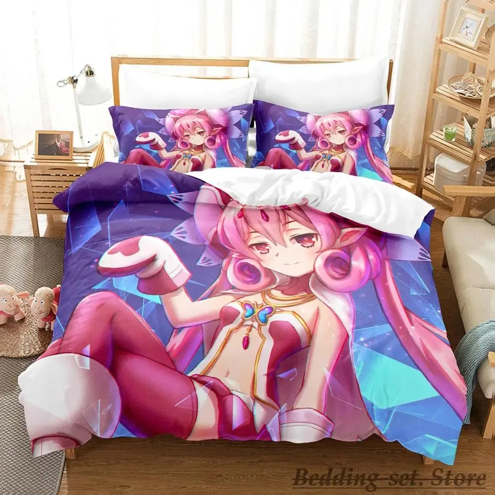 

2023 Pink Neneka Bedding Set Single Twin Full Queen King Size Bed Set Adult Kid Bedroom Duvetcover Sets Anime parure de lit Bed