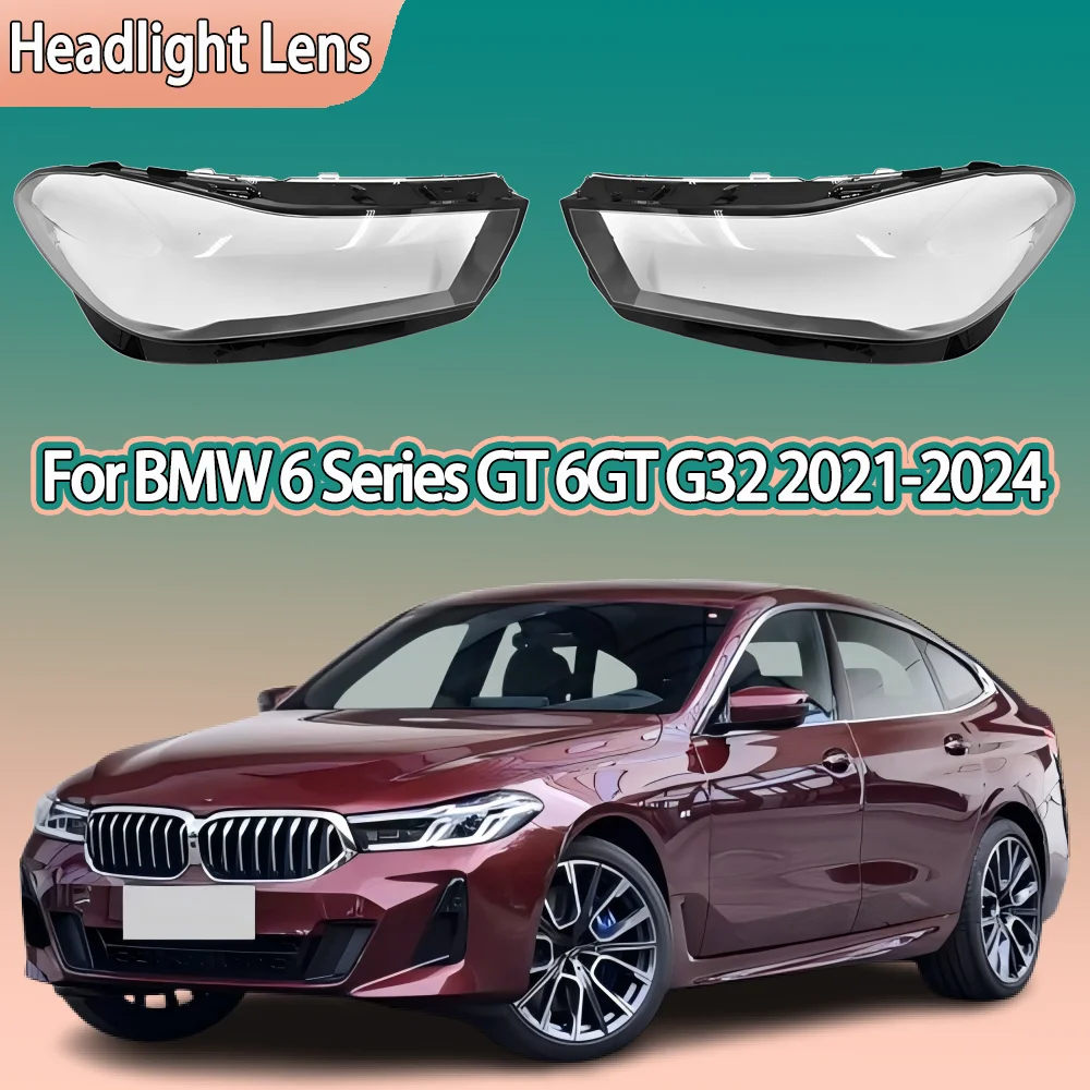 

Front Headlamp Cover For BMW 6 Series GT 6GT G32 2021 2022 2023 2024 Headlight Lens Shell Plexiglass Replace Original Lampshade