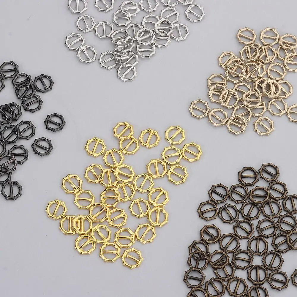 40pcs 5mm Tri-glide Belt Buckle Metal Mini Doll Bags Buckles DIY Newest Small Strap Buckles Doll Buttons Shoes Accessories