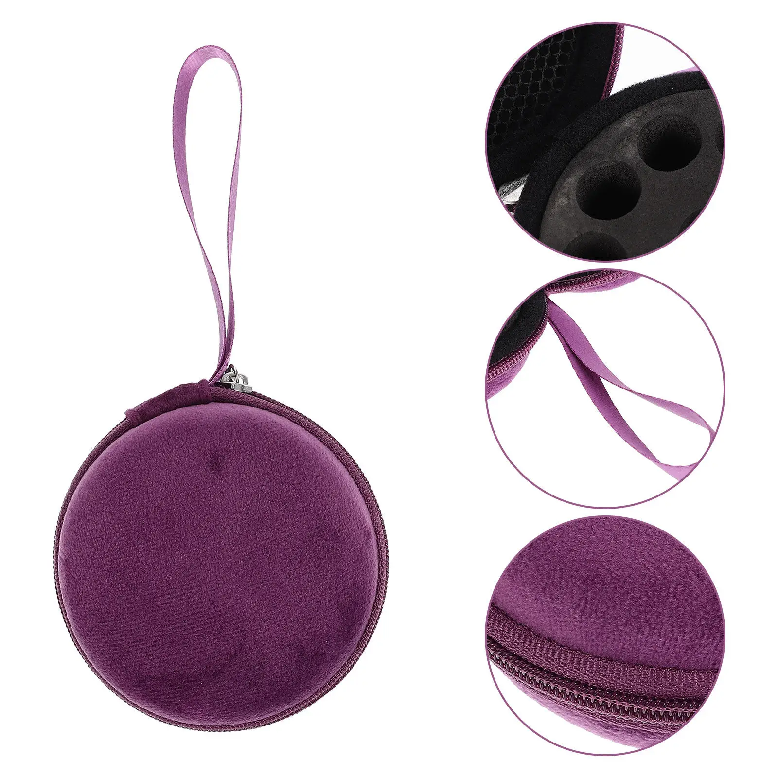 Round Essential Oil Storage Pack Portable Bottle Holder Organizer Bag for Essential Oils Nail Polish Travel