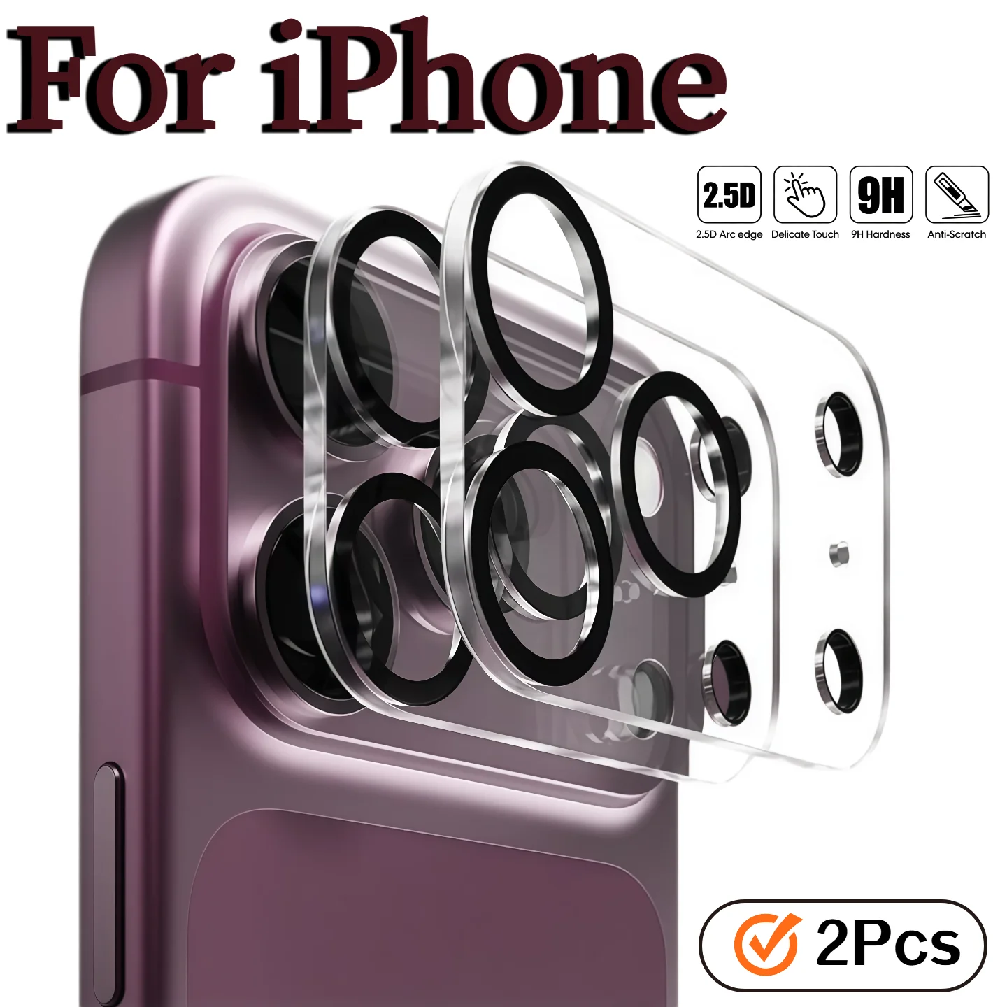 2Pcs 2Pcs For iPhone 18Pro Max 17 Air 16e 16 15 14 13 12 11 Pro Max Plus Mini Mobile Rear Camera With Tempered Glass Protection 9H - Aliexpress Deal
