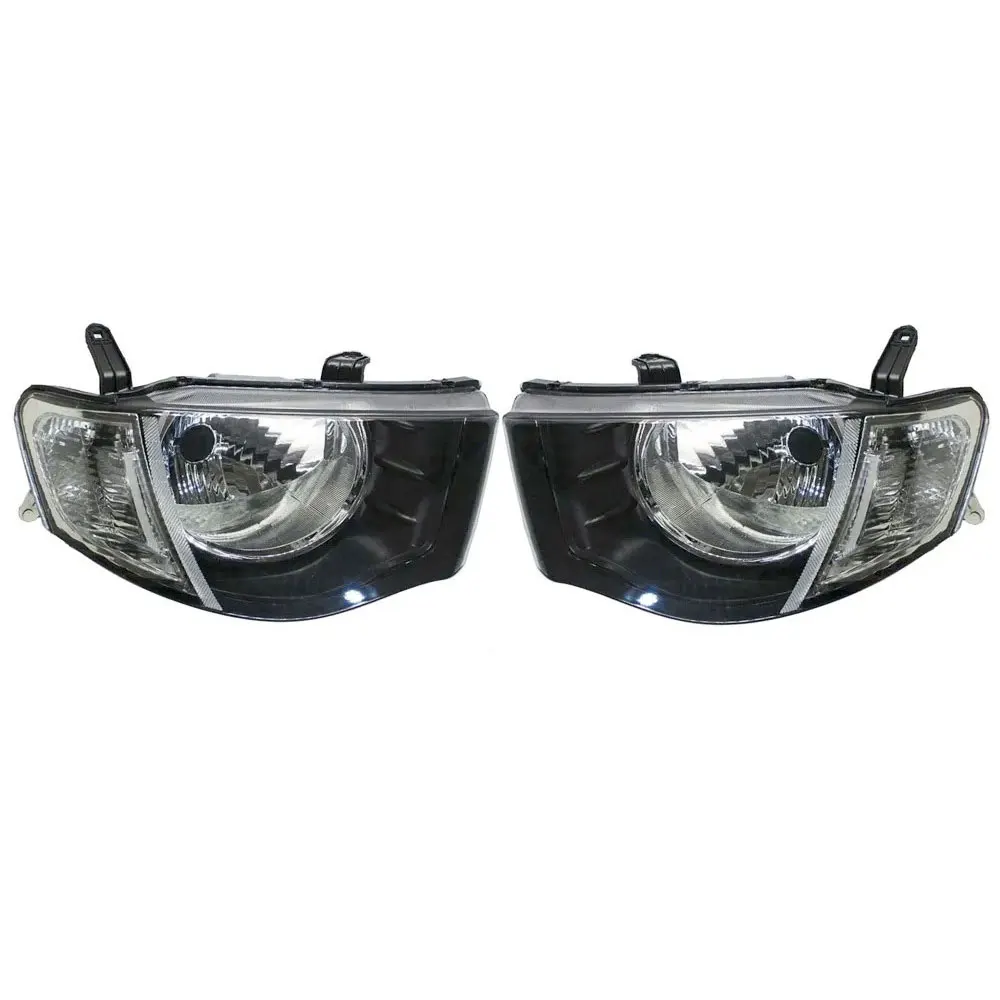 

A Pair Car Headlights for Mitsubish L200 2005 to 2014 TRITON 2007 White Corner Light Crystal Head Lamp