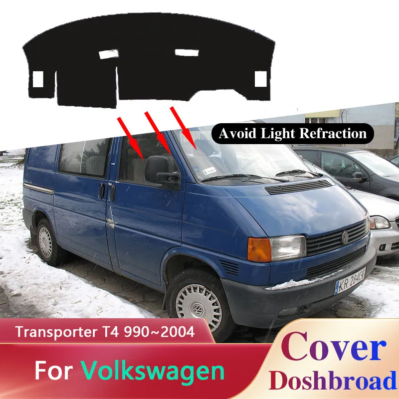 Car Dashboard Cover for Volkswagen VW Transporter T4 EuroVan Vanagon Caravelle 1990~2004 Sunshade Anti-dirty Rug Pad Accessories