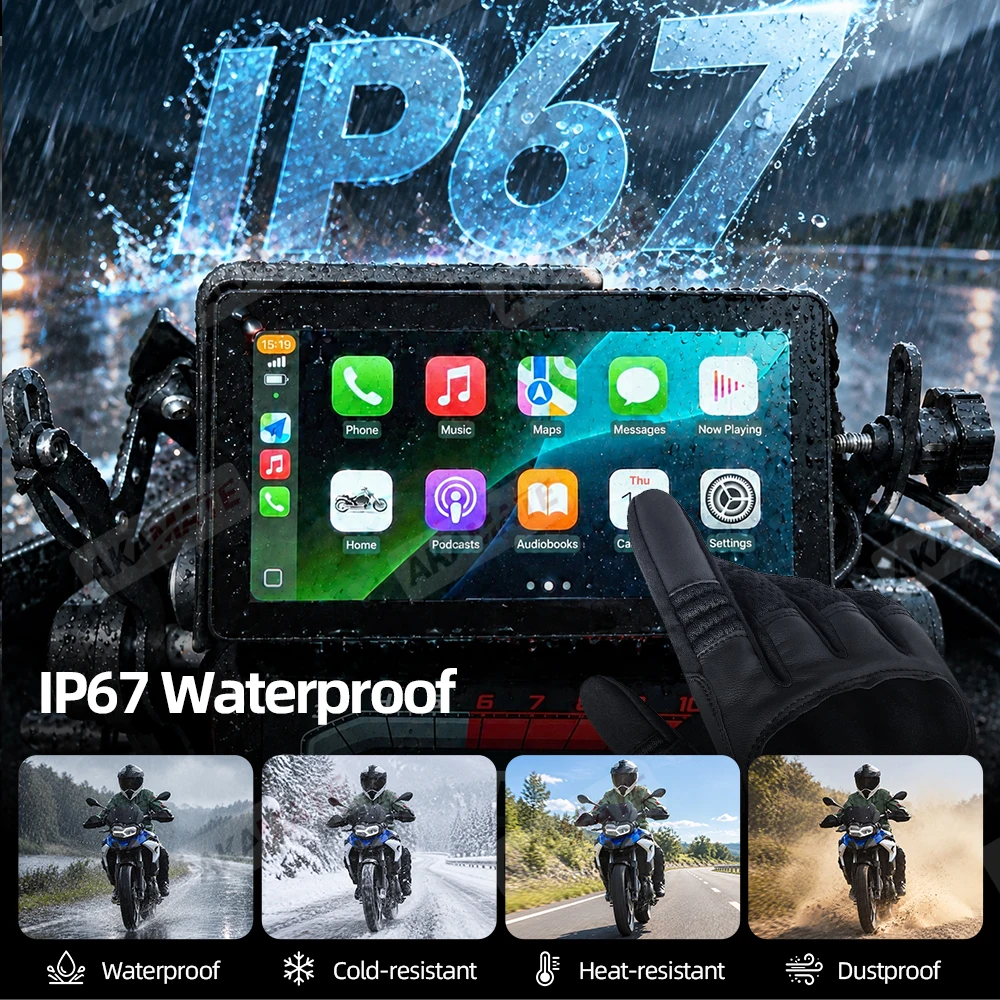 Motocycle Monitor for BMW F750 F800 F850 F900 S1000 R1200 R1300 Wireless CarPlay Android Auto Navigation Portable Digital Screen