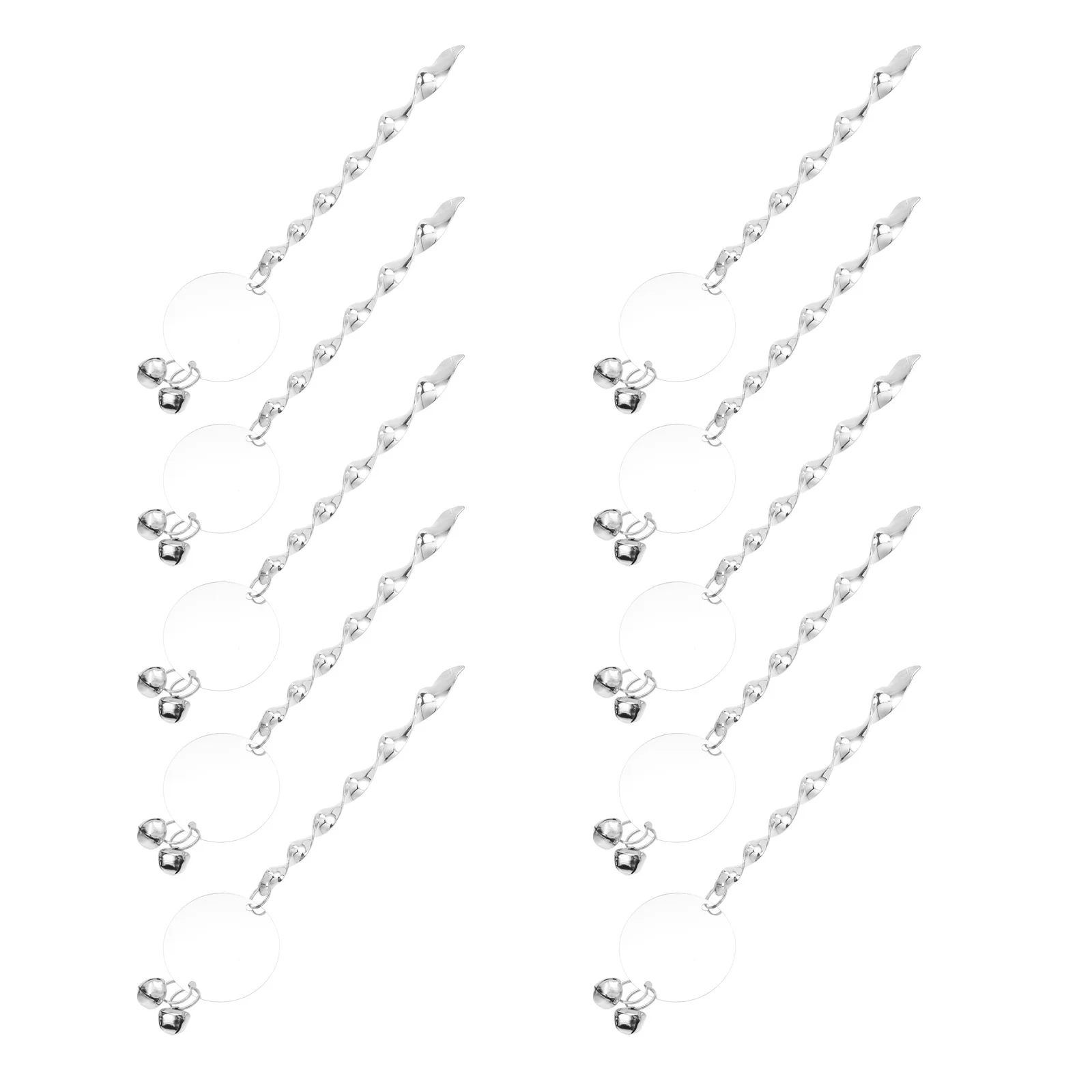 

10 шт. спиральных светоотражающих отпугивателей для птиц, витые репеллентные палки для наружного применения, для декоративной защиты от птиц на крыше и во дворе