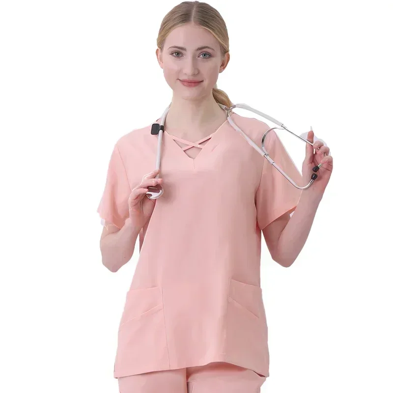 Uniforme médico de Hospital para mujer, conjunto de marca con patrón médico, uniformes médicos de diseñador, clínica Dental, Spa de belleza