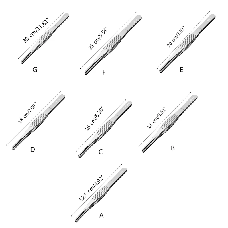 Pincettes en acier inoxydable pour l'électronique, le bricolage, l'artisanat de bijoux, le travail de laboratoire, l'artisanat professionnel d'art d'ongle, 1PC