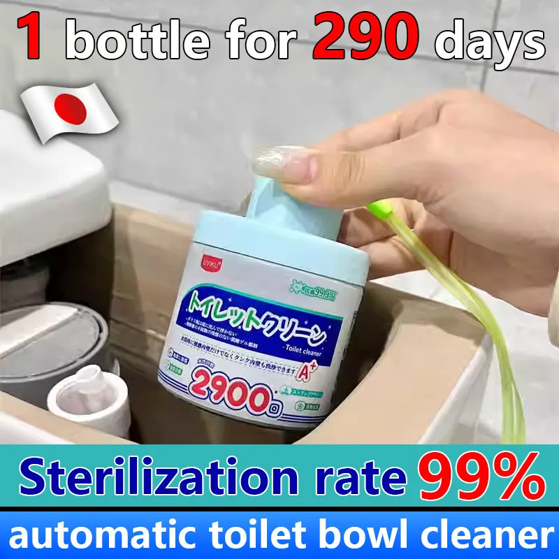 

Fully Automatic Toilet Cleaner Durable for 290 Days Automatic Toilet Bowl Cleaner Antibacterial 99.99% Blue Toilet Bowl Cleaner