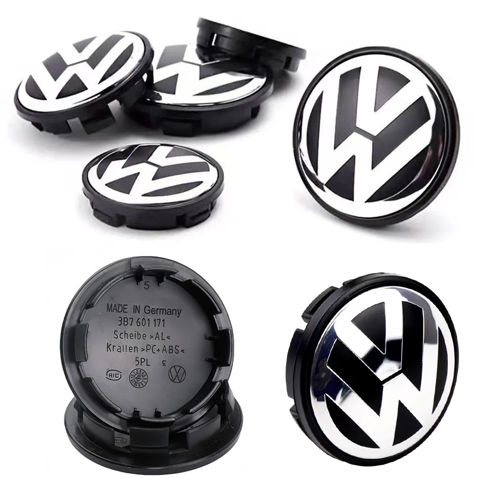 4pcs 55mm 56mm 65mm 70mm Car Wheel Center Hub Caps Cover for VW Volkswagen Golf Polo Passat Touran CC B5 B6 B7 Jetta accessories