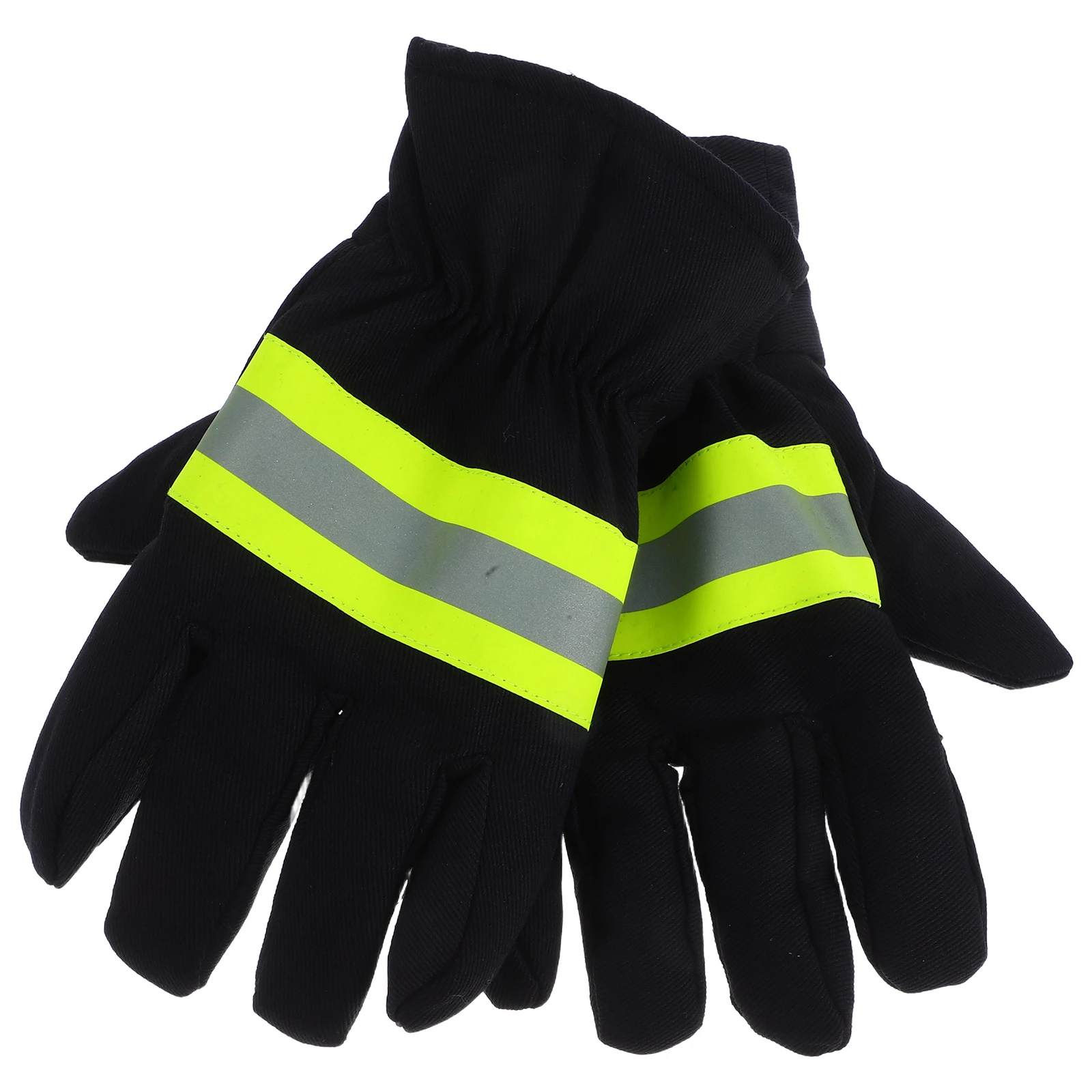 1 par de guantes ignífugos resistentes al calor, guantes de trabajo protectores ignífugos para bomberos, equipos de rescate de emergencia de alta resistencia