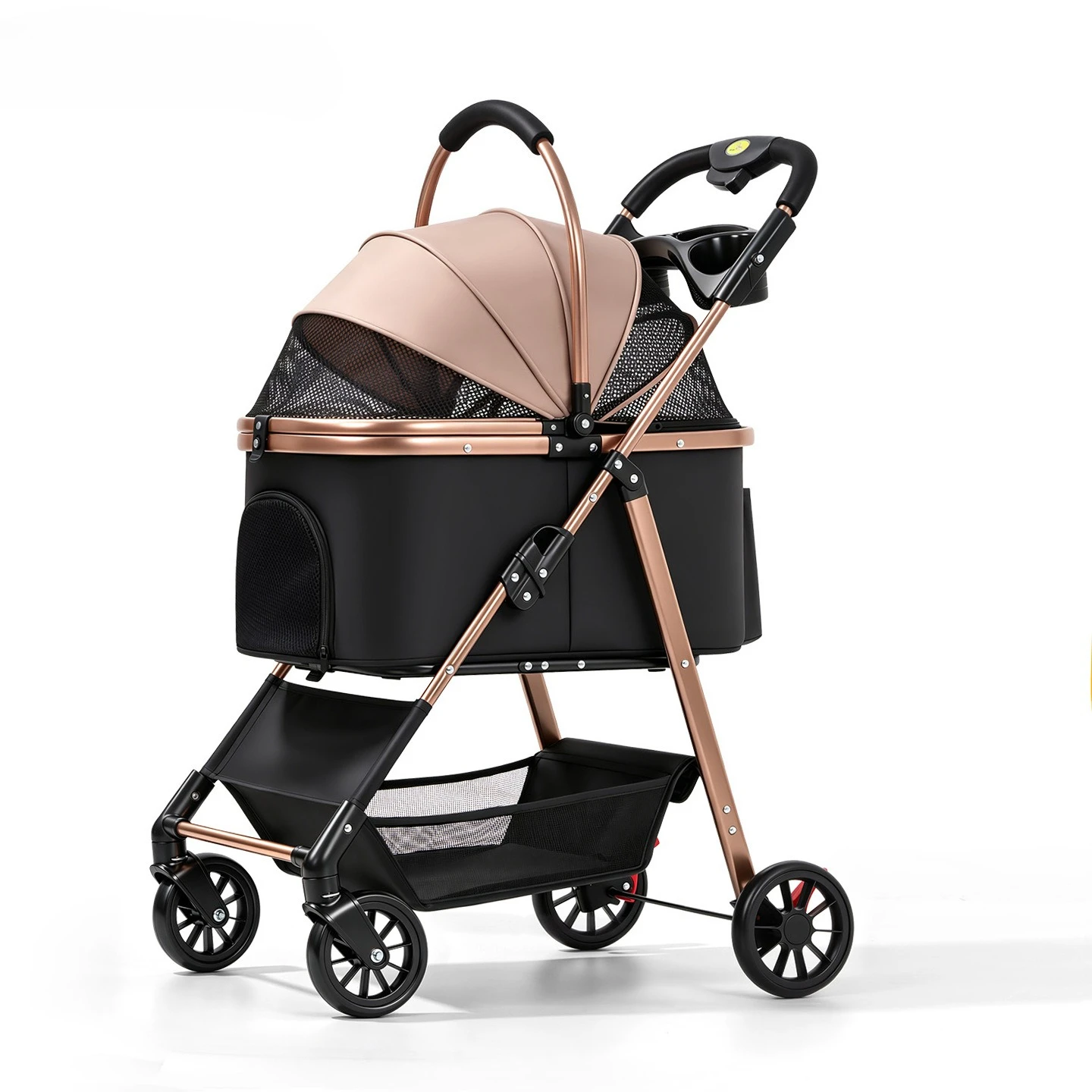 Pet Stroller for Small Medium Dogs and Cats, Lightweight Foldable Portable Pet Pushchair for Outdoor Travel