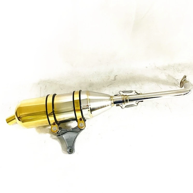 Racing King180C tubo de escape HKR dorado con herida lateral de acero inoxidable tubo de escape RCK