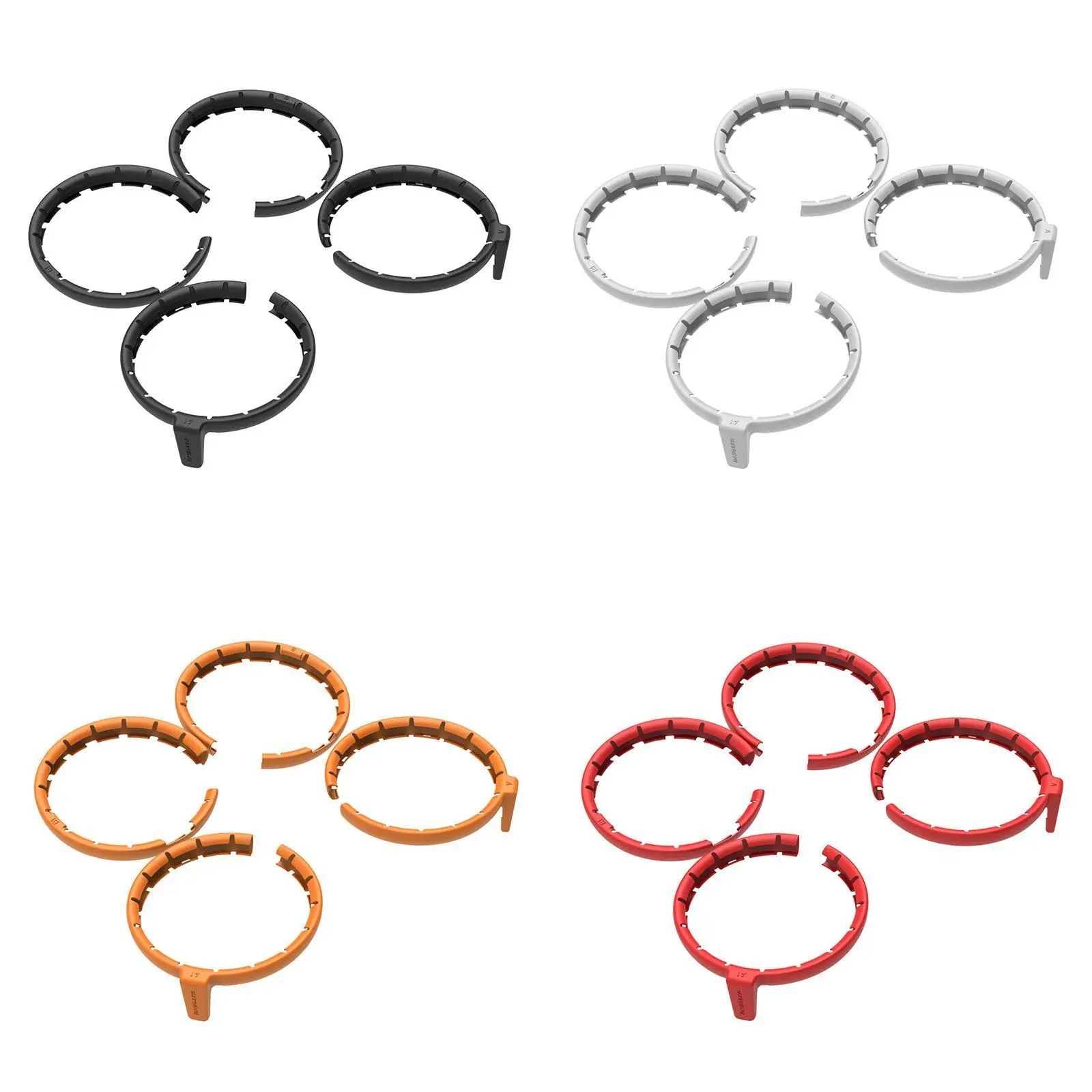 4Pcs Drone Propeller Guard Quick Release Fully Enclosed Lightweight Sturdy Scratch Props Protection for Flip RC Drone