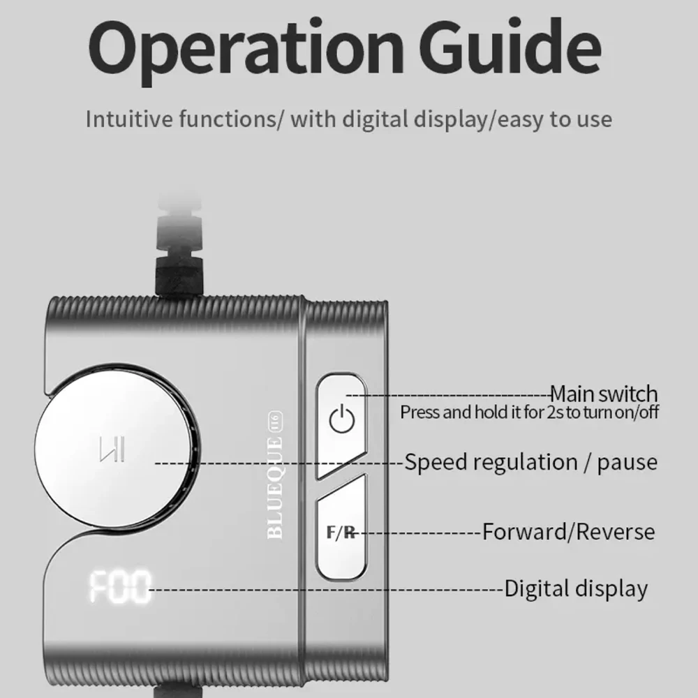 Nagelboor Borstelloze kernloze motor Plug-in E-vijl Professionele manicuremachine voor salon