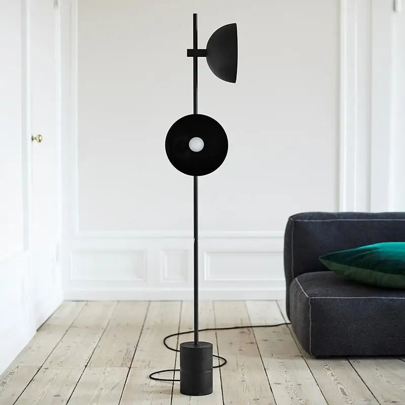 

Nordic Retro Office Living Room Sofa Floor Lamp Children's Room Bedroom Bedside Study Balcony Simple Black Vertical Floor Lamp