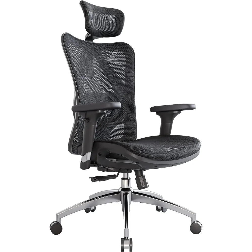 

M57 Ergonomic Office Chair with 3 Way Armrests Lumbar Support and Adjustable Headrest High Back Tilt Function Black