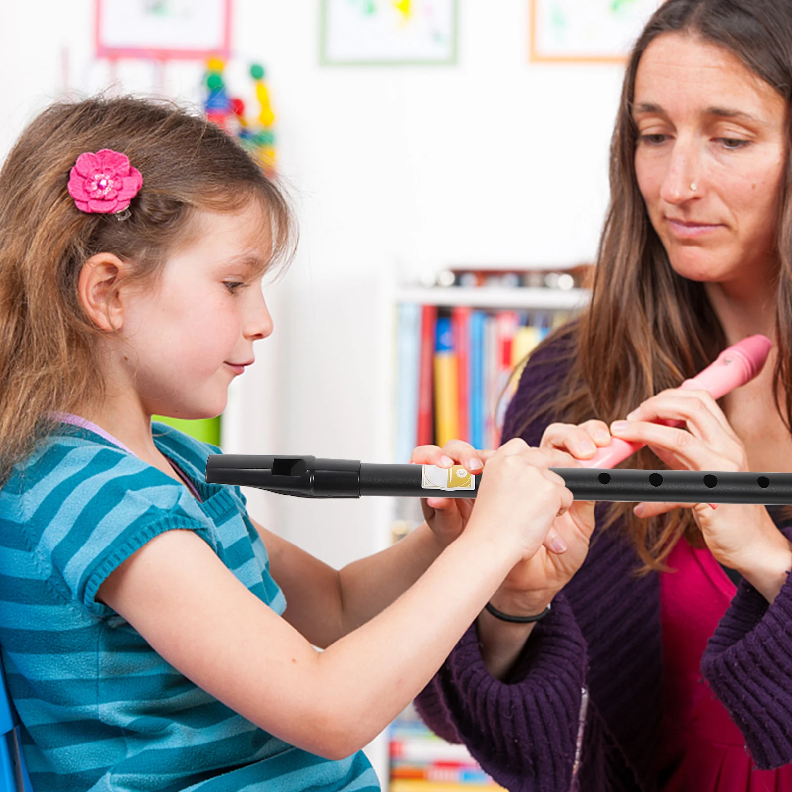 

1Set C Tonal Soprano Recorder Aluminum Alloy Clarinet Portable Musical Instrument Creative Educational Gift for Kids Beginners