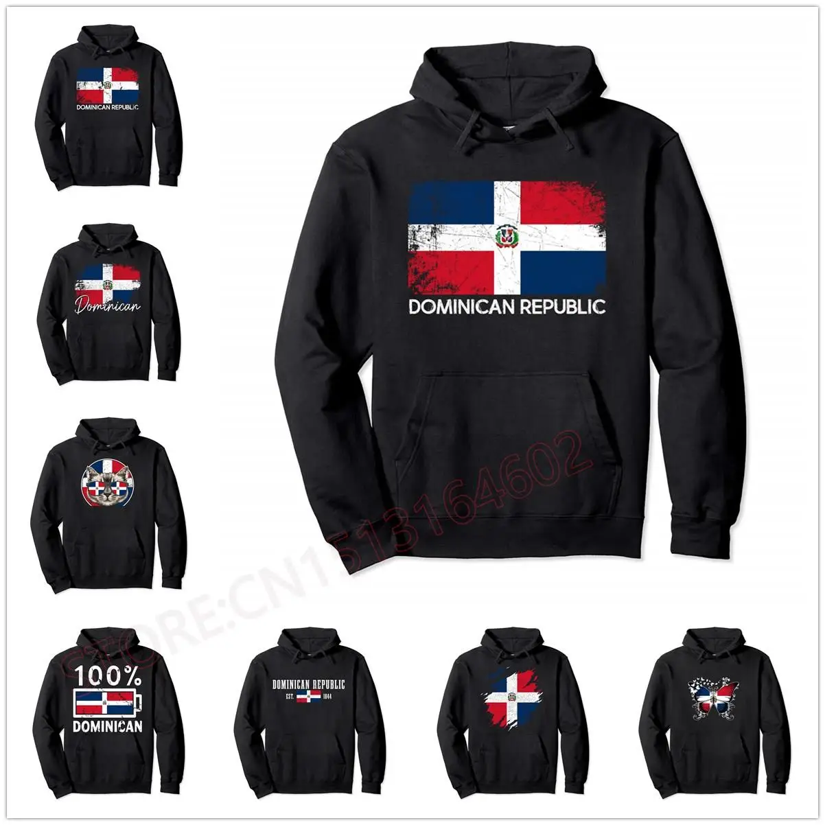 Dominican Republic Patriotic Dominican Pride Flag S-6XL Pullover Hoodie Men Women Unisex Cotton Hoodies Hip Hop Style Sweatshirt