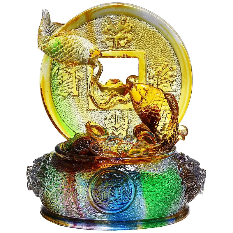 

Glazed handicrafts ornament lucky living room hotel store feng shui decoration opening gift
