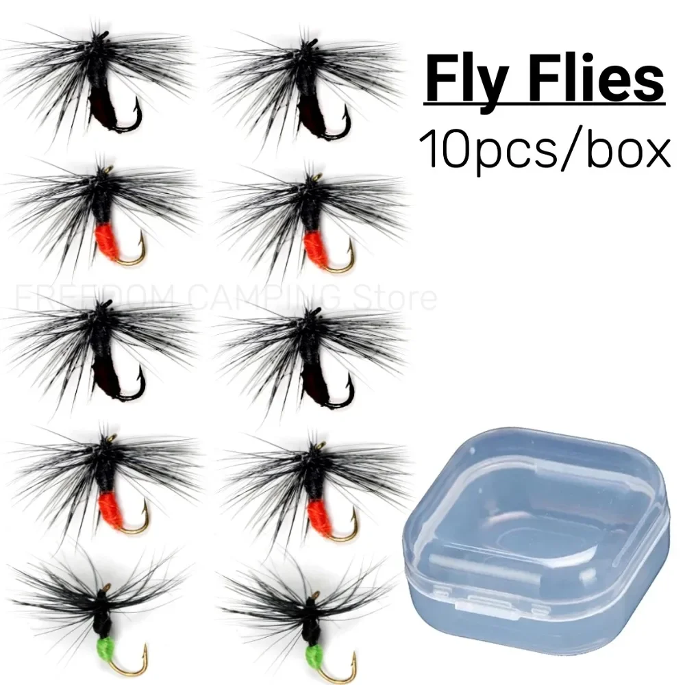 10Pcs Fishing Lure Butter fly Insects Different Style Salmon Flies Trout Single Dry Fly Fishing Lures Fishing Tackle Swimbaits