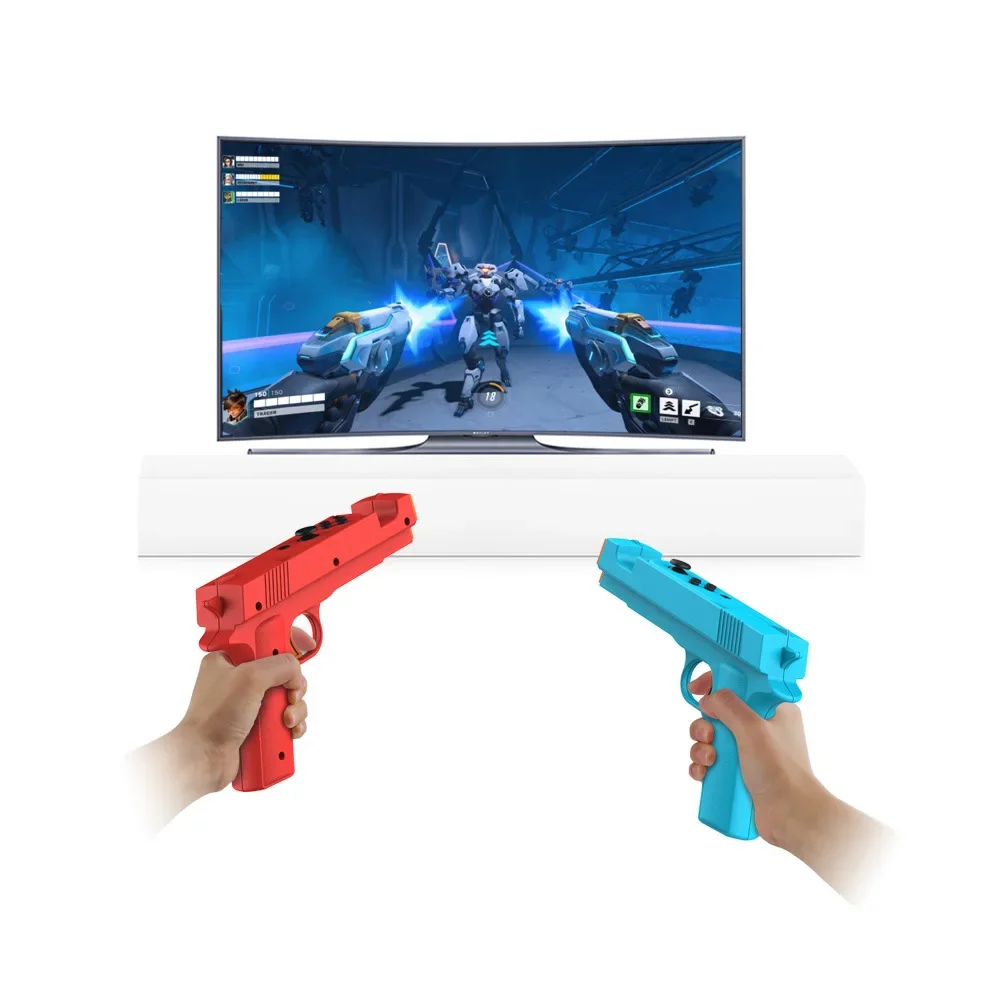 For Nintendo Switch Small Handle Shooting Game Gun Stock Grip Switch OLED Left and Right Controller Gun Stock Handle 2 Packs