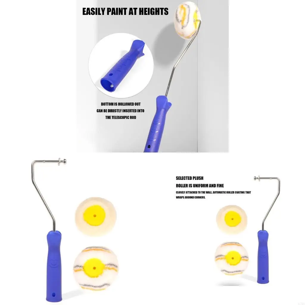 37ME Wall Corner Roller Handheld Round Corner Painting Tool Paint Roller for Wall