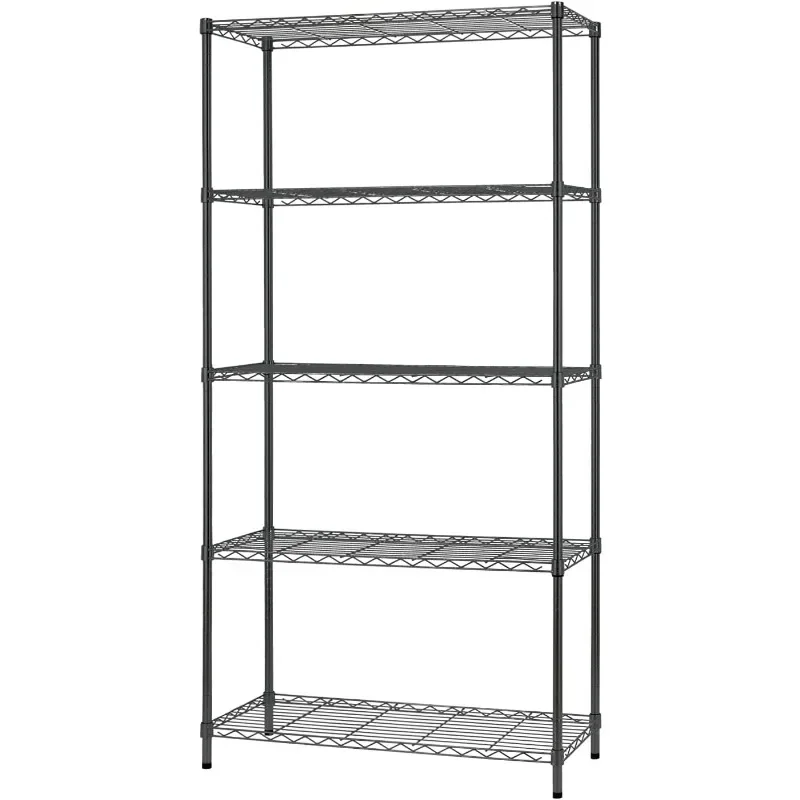 #l Commercial Metal Shelf With 5 Tier Adjustable Layer Rack Strong Steel Q