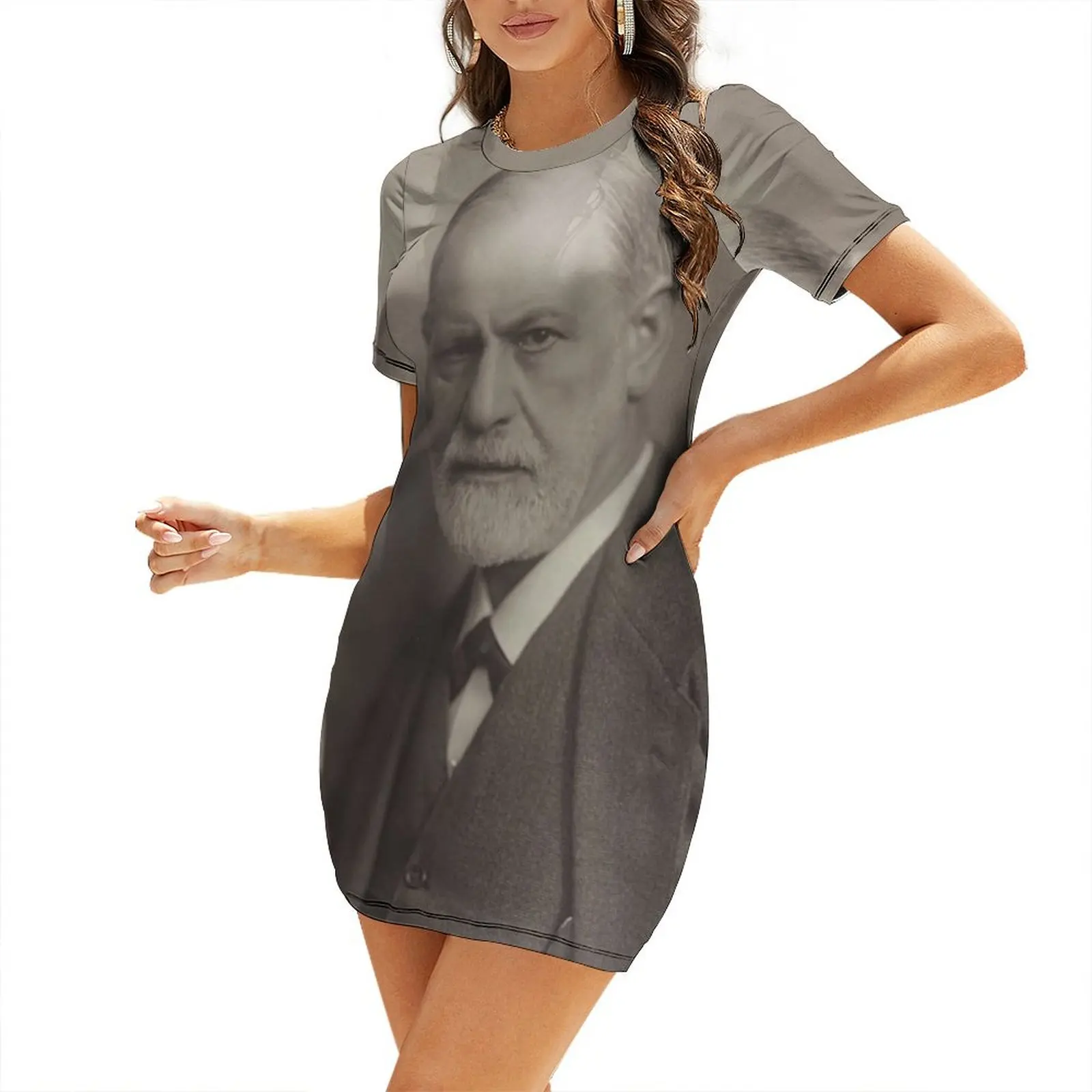 

Sigmund Freud Short Sleeved Dress birthday dress dress summer