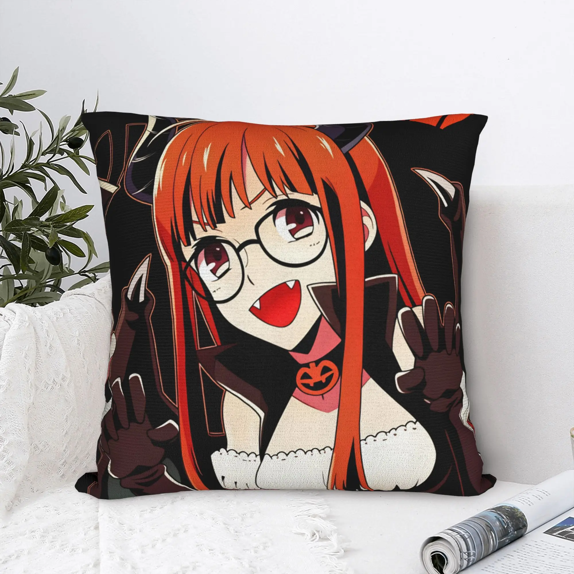 P5 Futaba Sakura Joker Pillowcases  Kawaii Pillow Case For Chair Sofa Home Decor Graphic Pillow Cover