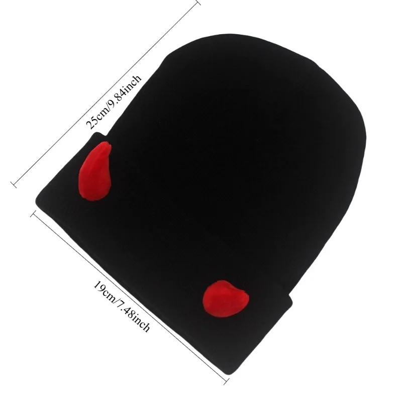 Devil Horn Hat Autumn and Winter Warm Knitted Wool Hat Halloween Horn Bald Hat Funny Hip Hop Essentials Beanie Chapeus Hats Caps