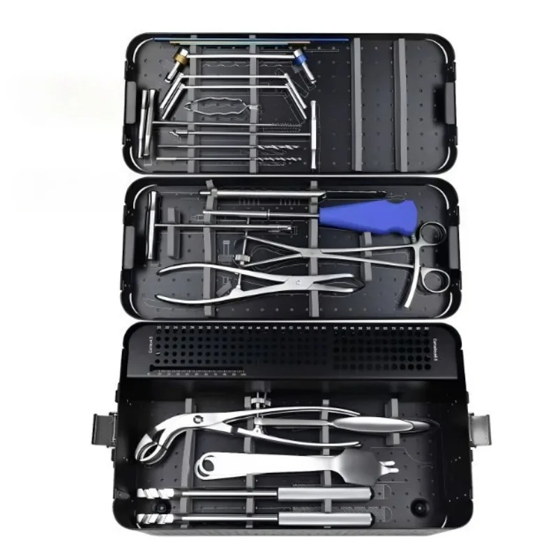 Orthopedic Plate Fixation Instrument Set Upper Lower Limb Fracture Fixation Tool Kit Complete Instrument Box