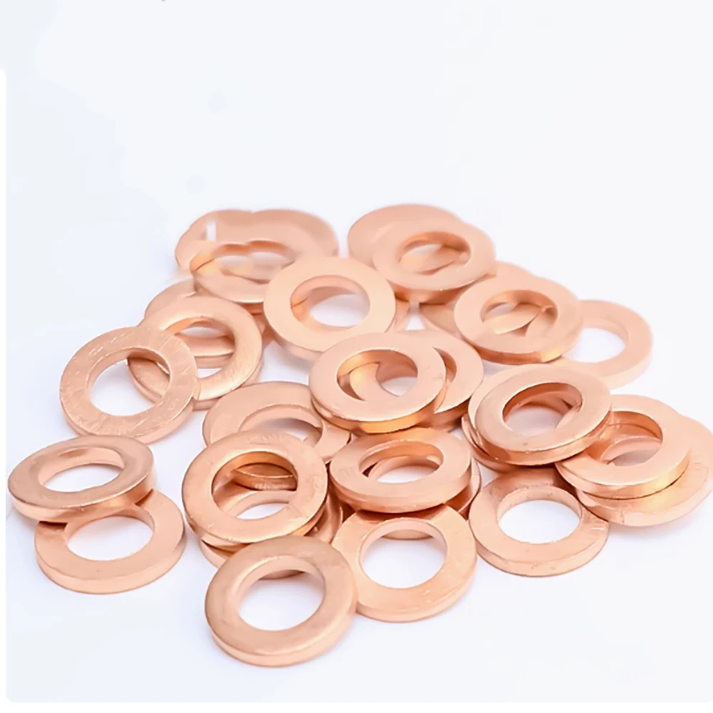 5/10 قطعة النحاس النقي طوقا ID 21/22/23/24/25 مللي متر سمك 2 مللي متر ختم طوقا حلقة مسطحة الختم الصلبة الأرجواني النحاس طوقا الأجهزة #5