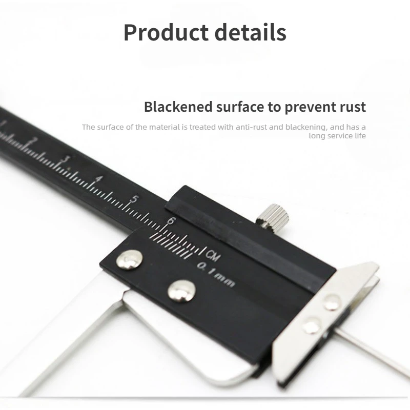 Stainless Steel Brake Disc Vernier Caliper 0-60mm Rotor Thickness Gauge For Auto Brake Disk Measuring Garage Repair Tool view 5