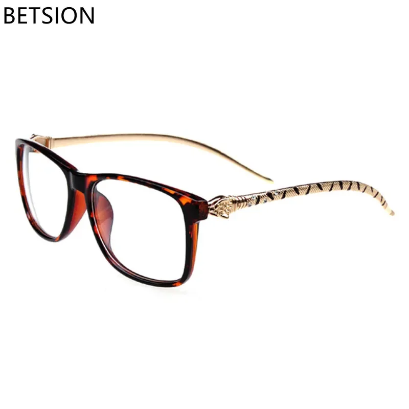 BETSION Women Fashion Luxury Gold Eyeglass Frame Men Unisex Glasses Spectacles Full Rim Rx able