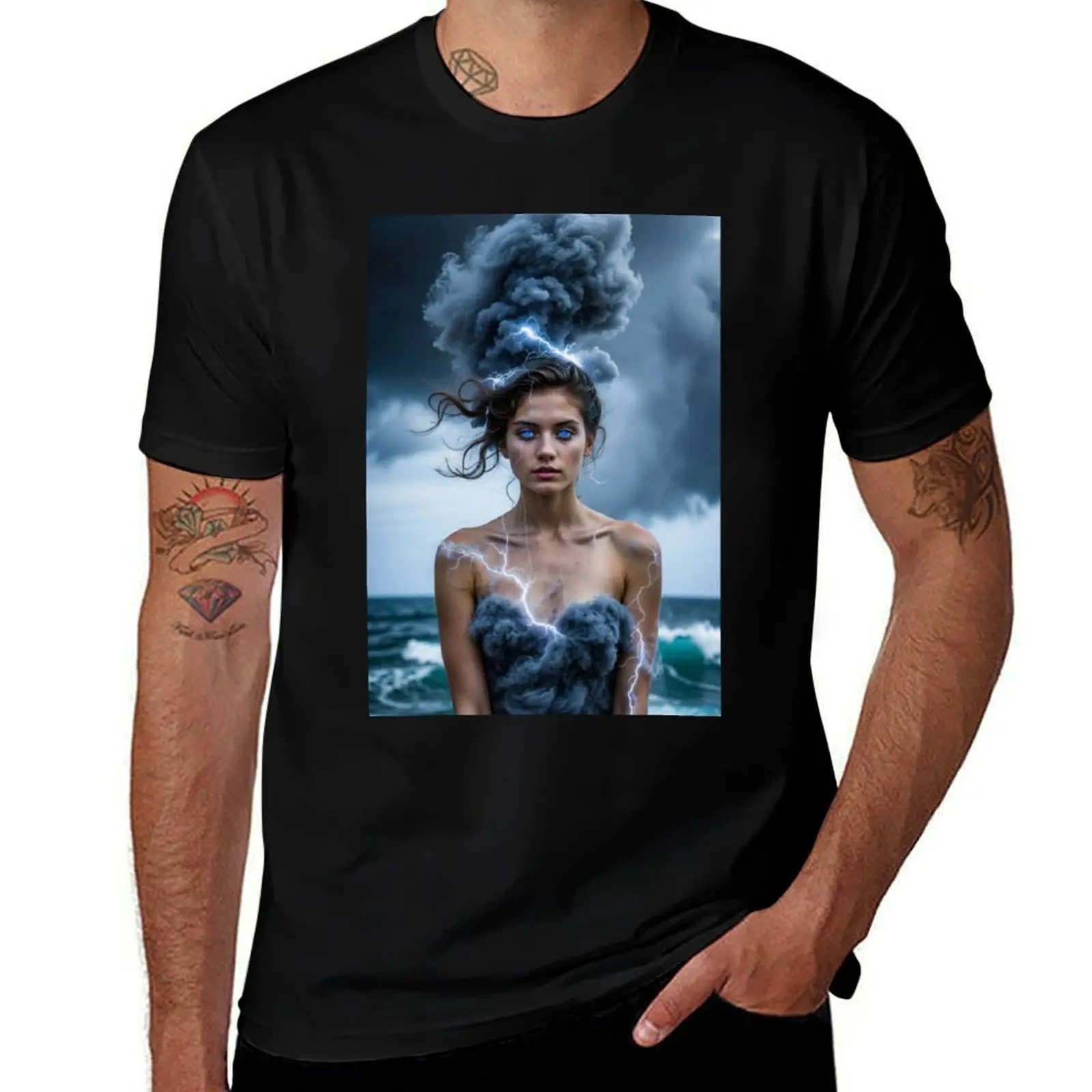 

Tempest Queen: Goddess of Storms T-Shirt customizeds Personalized t-shirt new edition Clothing mens fashion
